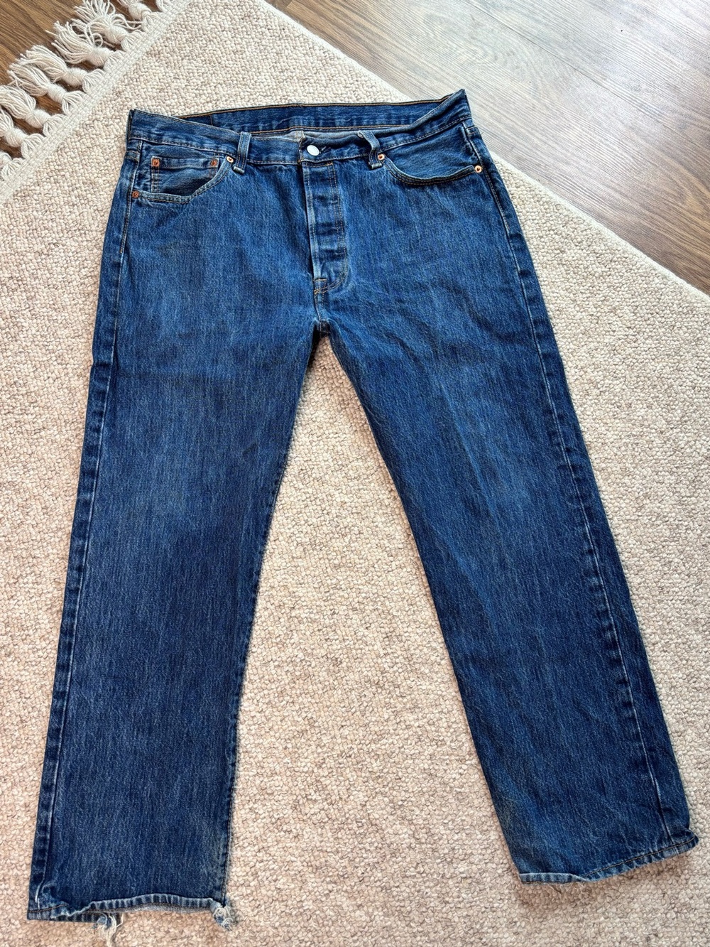 Levi's 501 Original Fit Jeans Men's 36x30 Medium Wash Blue Straight Button Fly